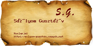 Sólyom Gusztáv névjegykártya